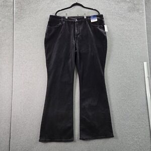 Old Navy Women Jeans 20 Black Denim Flared High-Rise Flare  32" Inseam